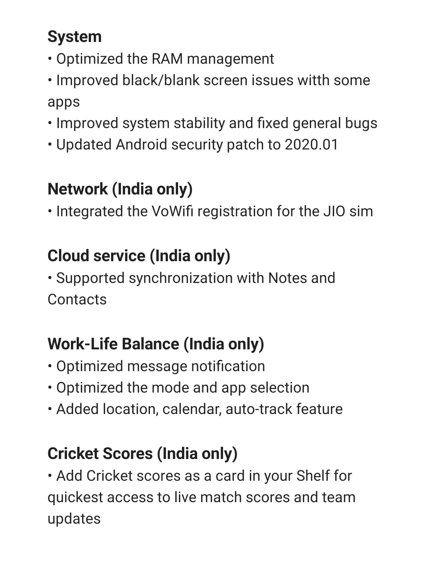 Oxygen OS 10.3.1 Stable Ota for Oneplus 7 Pro