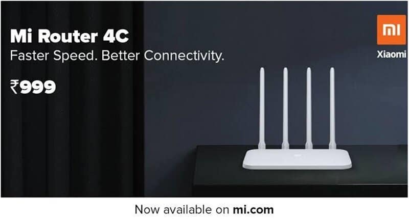 Xiaomi Mi Router 4C Launched In India For Rs 999