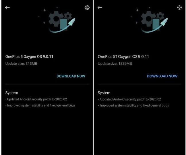OxygenOS 9.0.11 Update Released for OnePlus 5/5T Brings February 2020 Security Patches