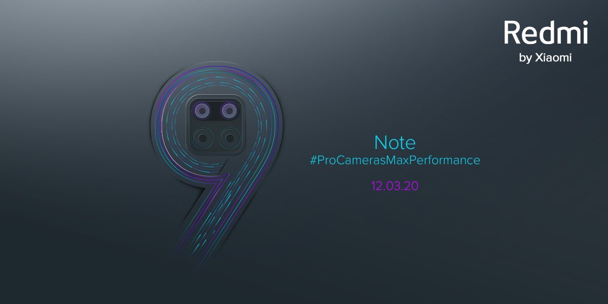 Redmi Note 9 launch on march 12