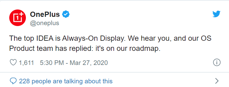Oneplus will finally bring Always-on-Display Option to Oxygen OS
