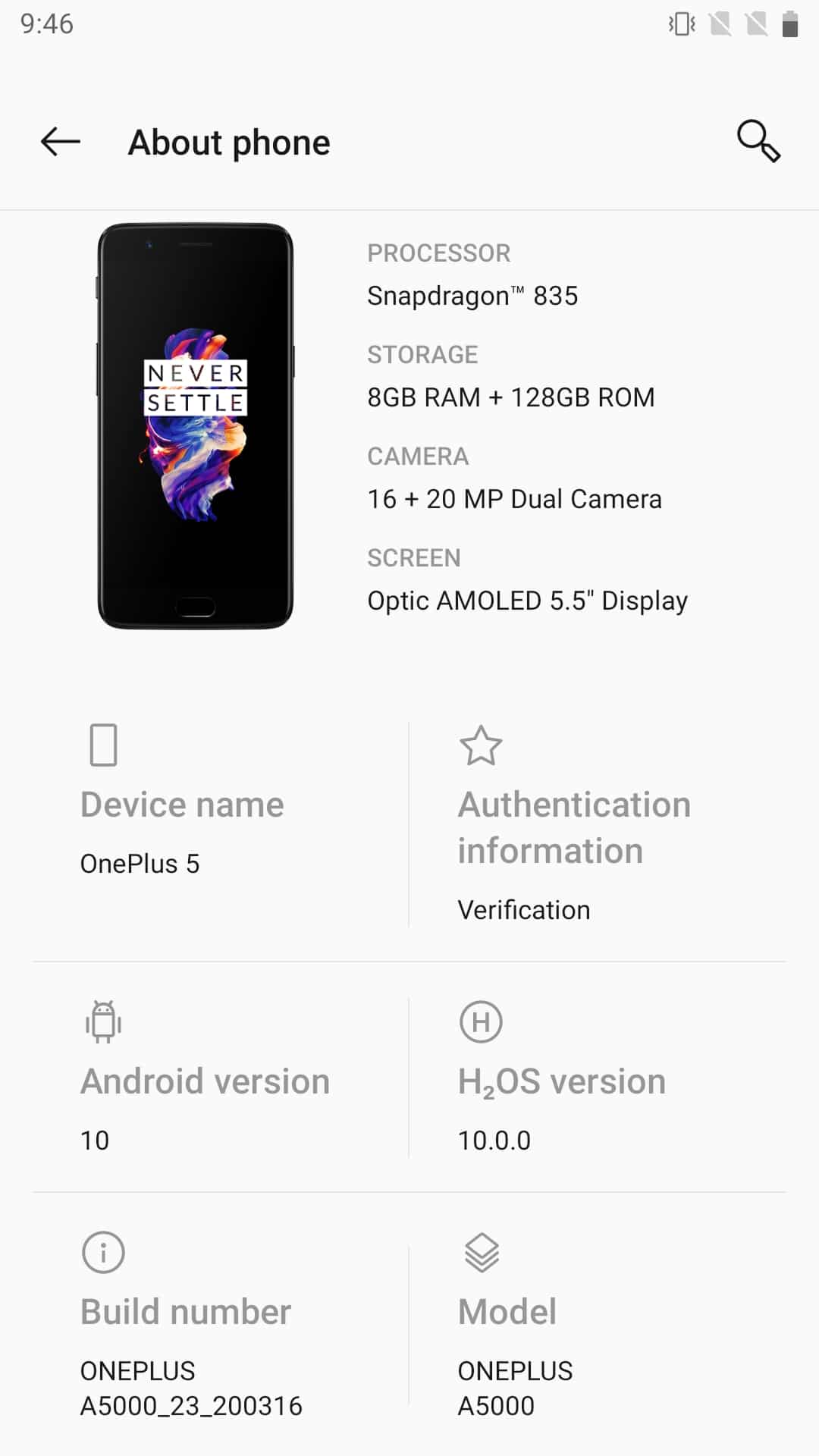 HydrogenOS based on Android 10 for Oneplus 5 and Oneplus 5T