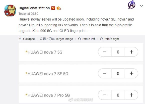 Huawei Nova 7 Series