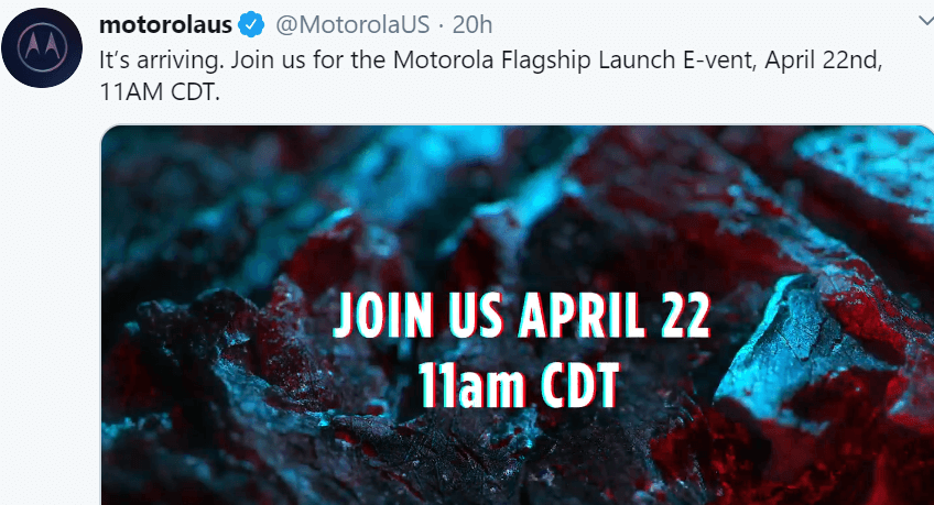 Motorola to Launch Moto Edge and Moto Edge+on April 22