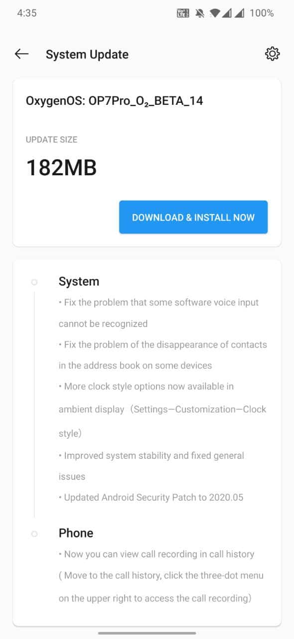 OxygenOS Open Beta 14 Update For Oneplus 7/7Pro w/ New clock styles & May 2020 Security Patch