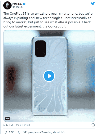OnePlus new color-changing concept phone based on OnePlus 8T