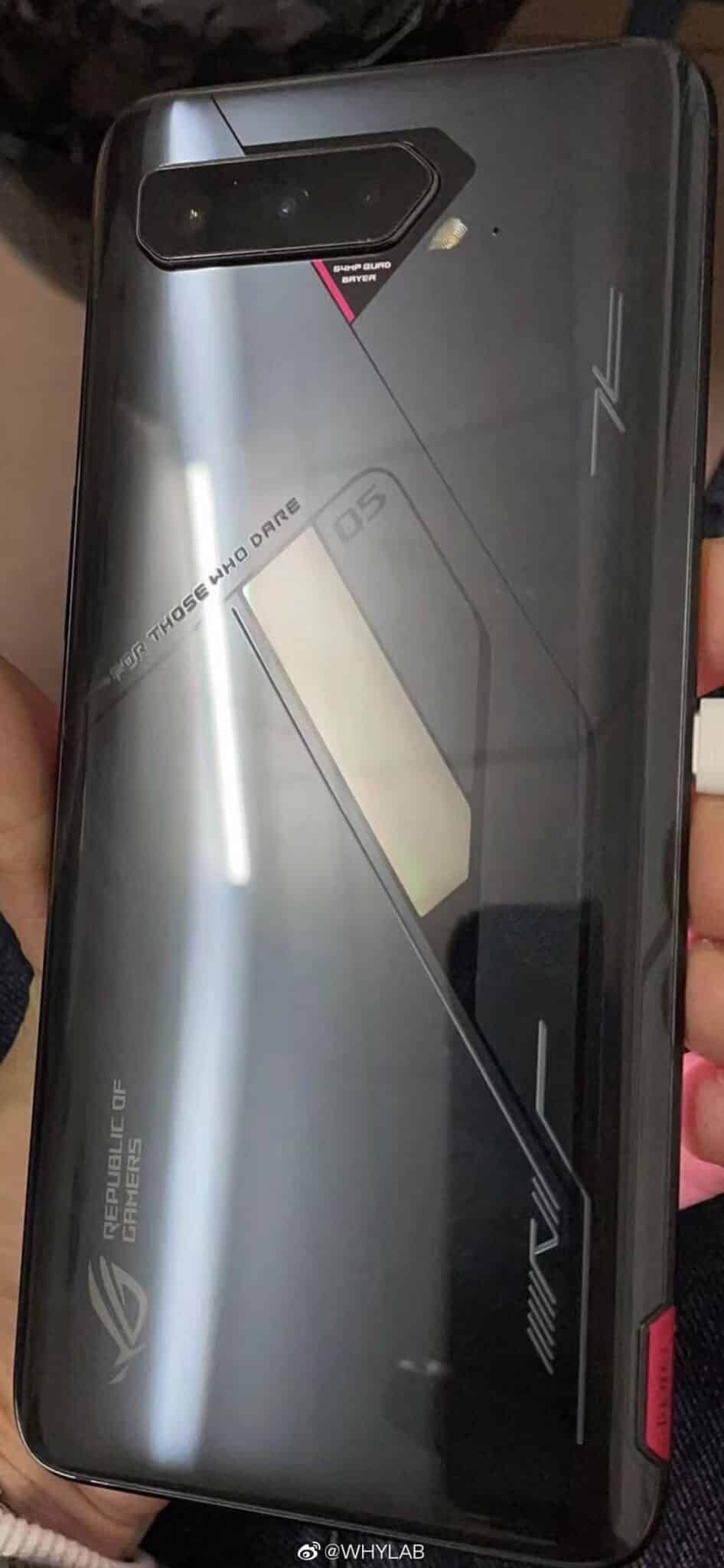 ASUS ROG Phone 5/4 live shots reveal 64MP main camera and design 