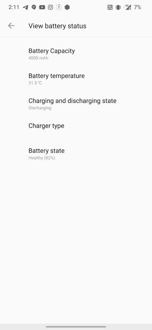 Check your Oneplus phone Battery health