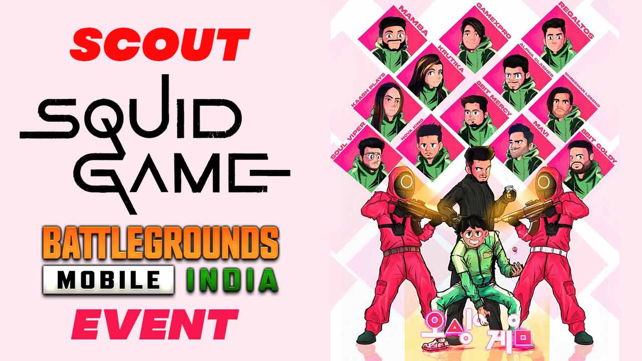 scout squid game bgmi event for creators