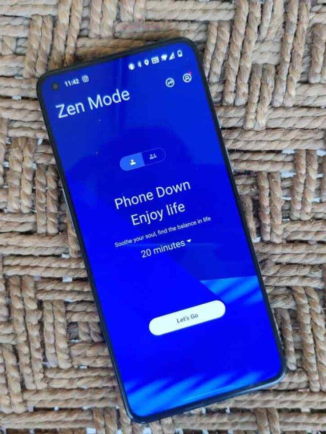 Oxygenos 12 latest zen mode app