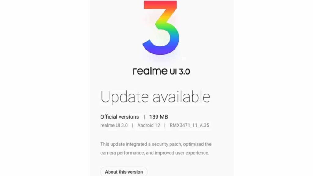 realme 9 pro 5g april update screenshot