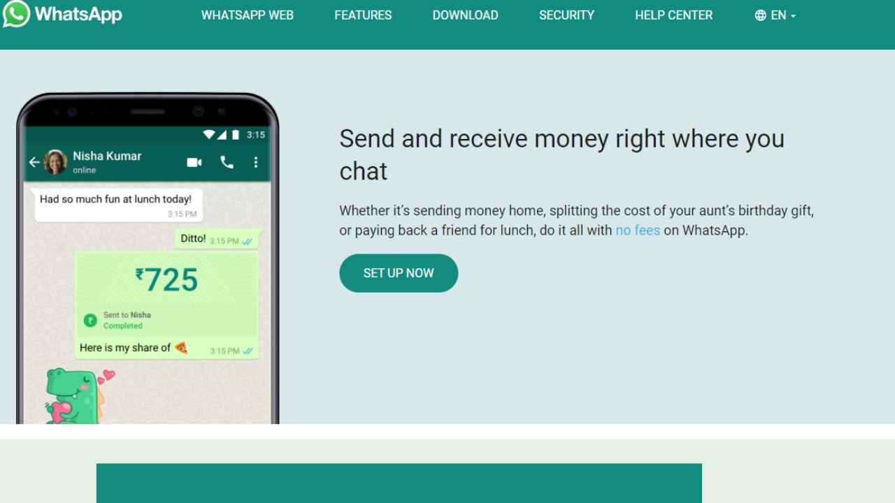 whatsapp upi payments