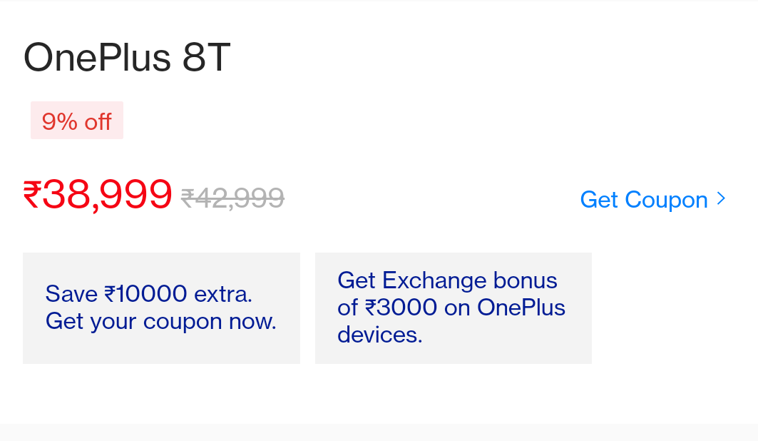 ₹10,000 coupon on OnePlus 8T and ₹3000 coupon on OnePlus 9RT – Claim it fast