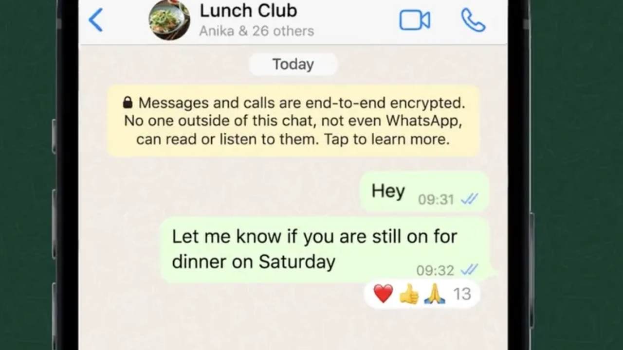 Message Reactions are now available to everyone on WhatsApp