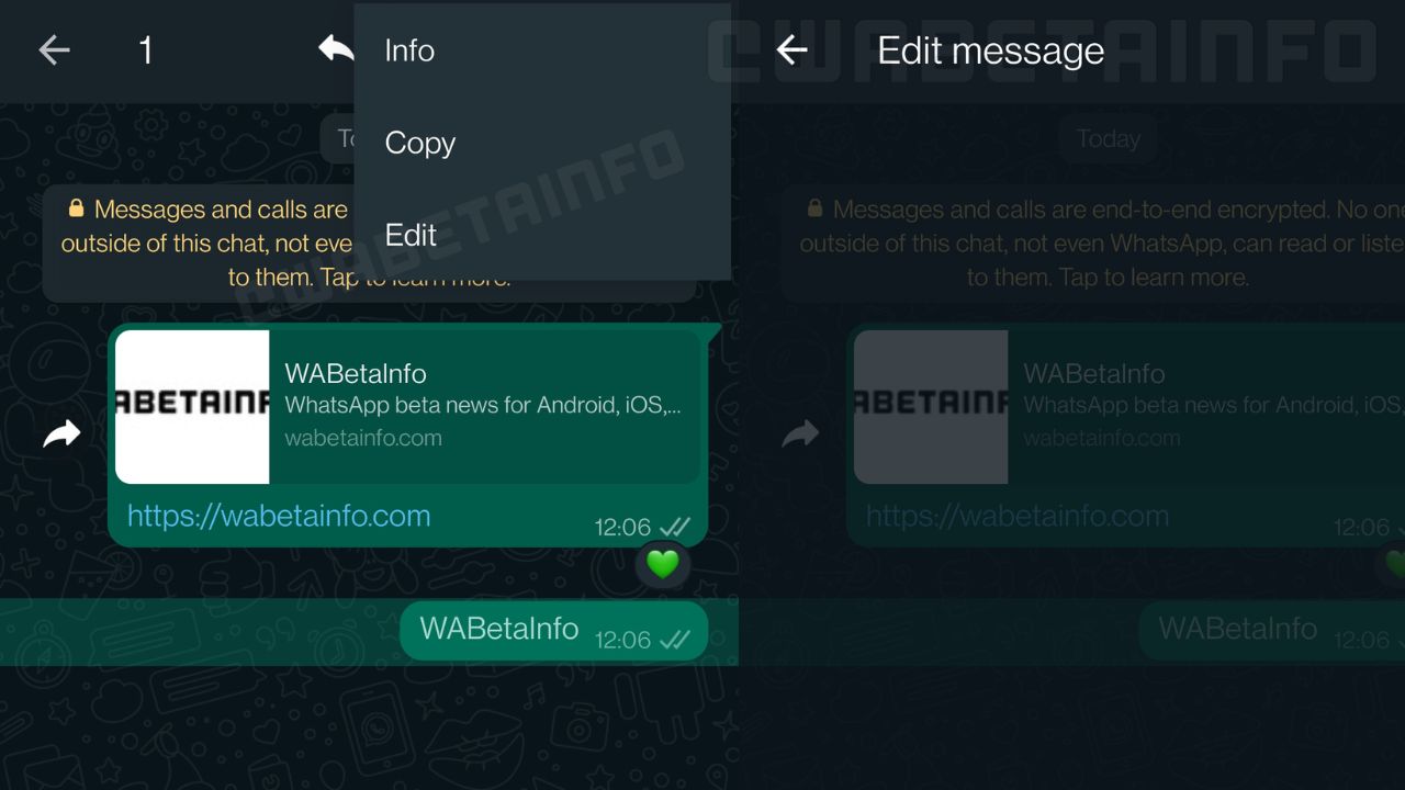 WhatsApp is Currently Working on Edit Text Message