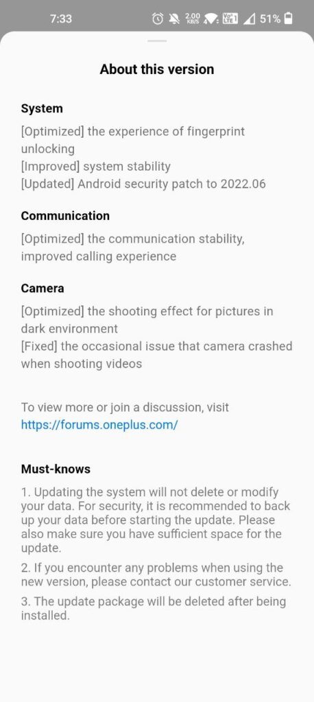 Oneplus 10 Pro OxygenOS 12.1 A.15 New Update