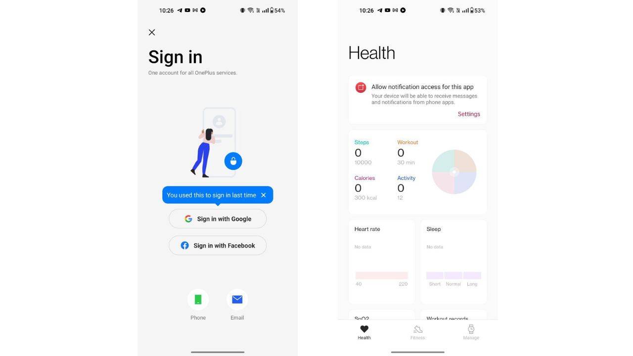 Oneplus health app