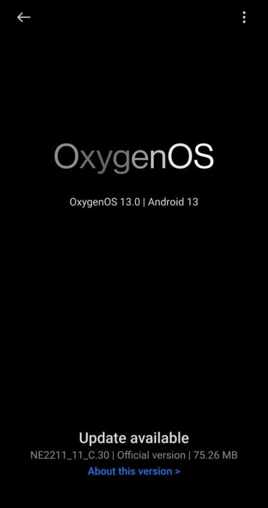 oneplus 10 pro oxygenos c.30 update screenshot