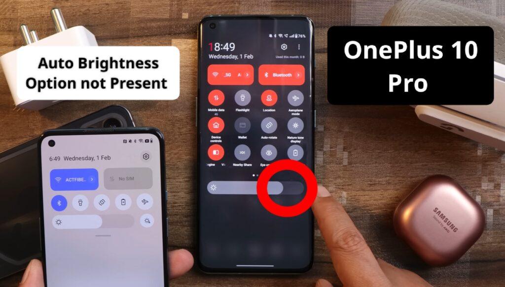 auto brightness option not present in OP10 Pro after OOS 13 update