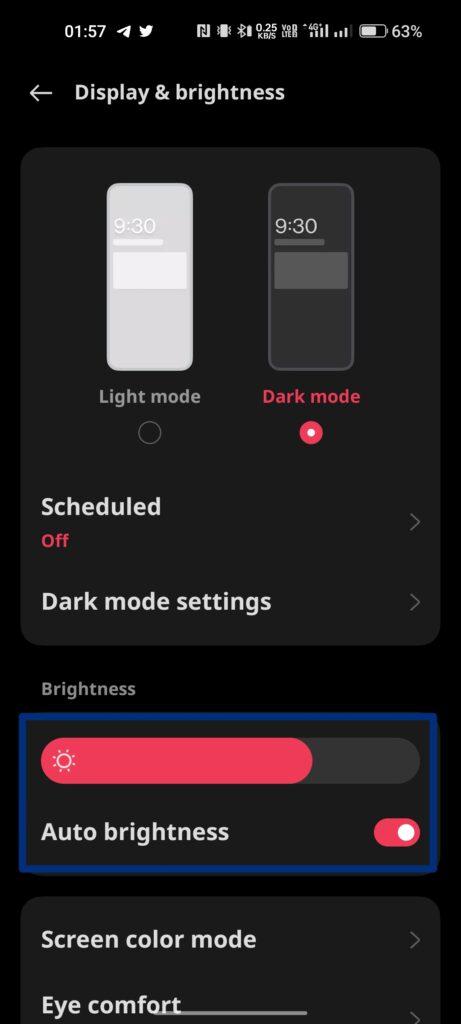 how to enable auto brightness