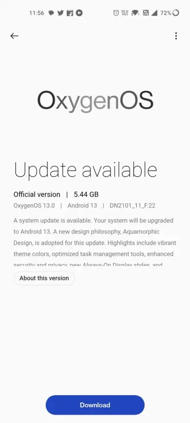 oneplus nord 2 oxygenos 13 stable update