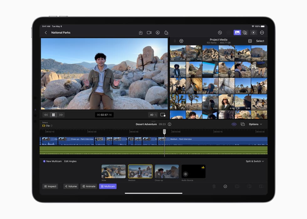 multicam video editing in iPad Final Cut Pro