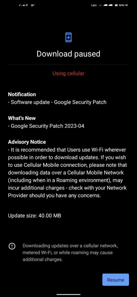 nokia 3.4 april 2023 security update