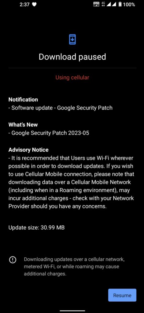nokia 3.4 may 2023 security update
