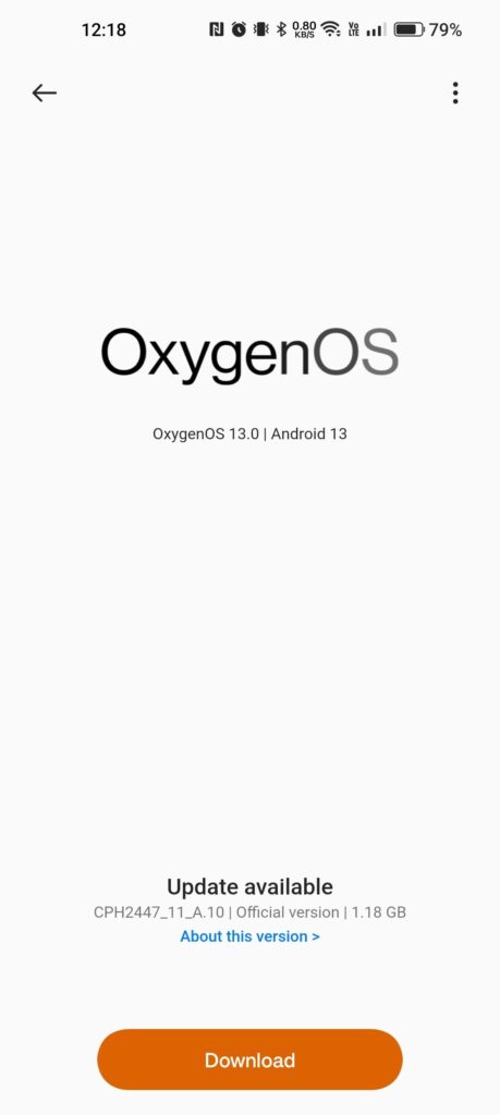 oneplus 11 oxygenos 13 a.10 ota update screenshot