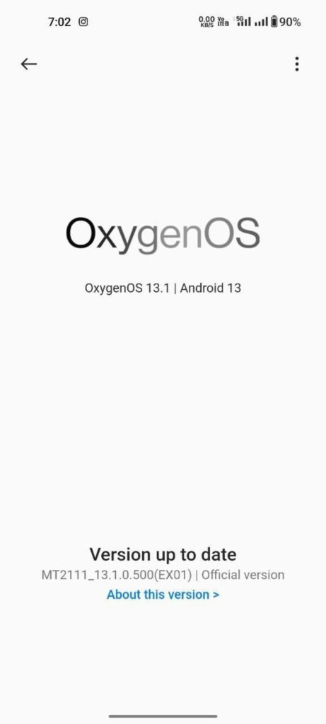 oneplus 9rt oxygenos 13.1 update screenshot
