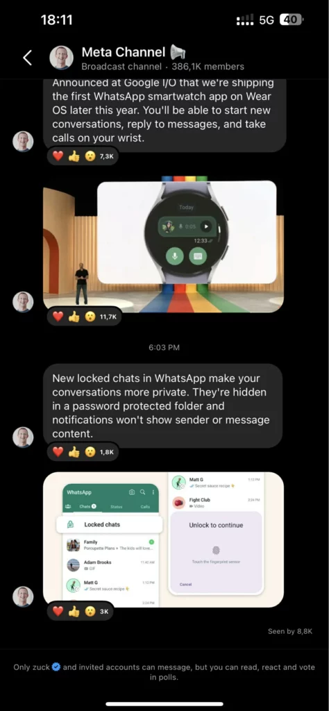 whatsapp chat lock feature screenshot