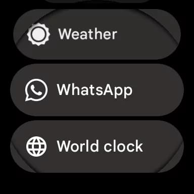 Quick launch shortcut whatsapp Wear OS
