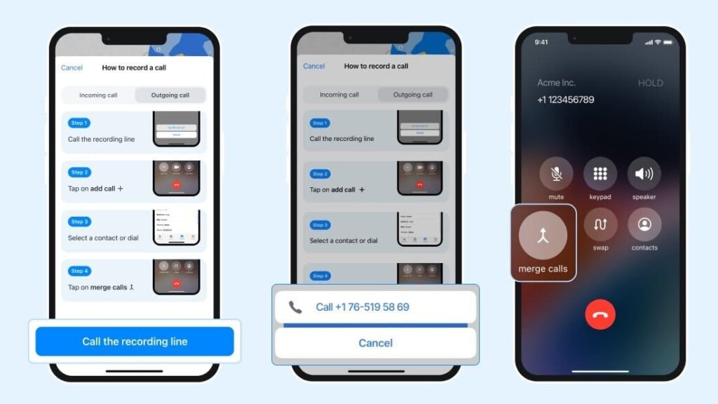 how to record calls in iPhones using truecaller 