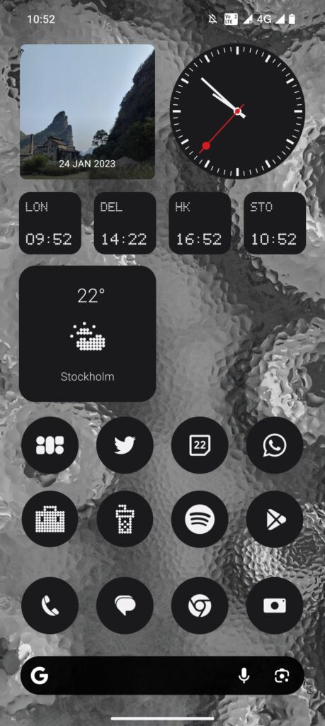 nothing phone 2 center punch hole with nothing os 2.0 widgets
