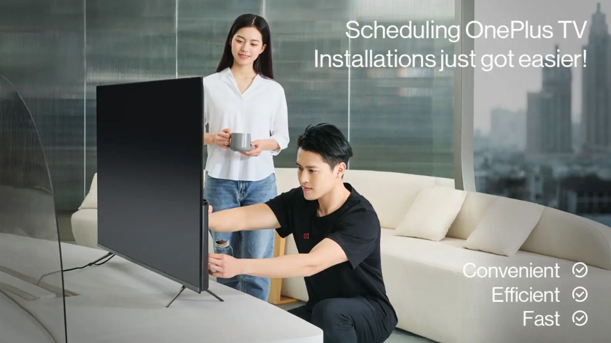 oneplus tv installation self service