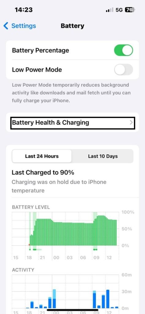 how to check battery health