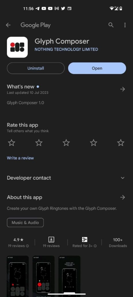 nothing glyph composer app