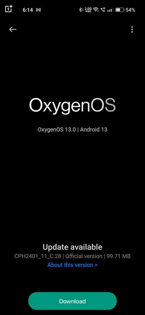 oneplus nord 2t oxygenos c.28 screenshot
