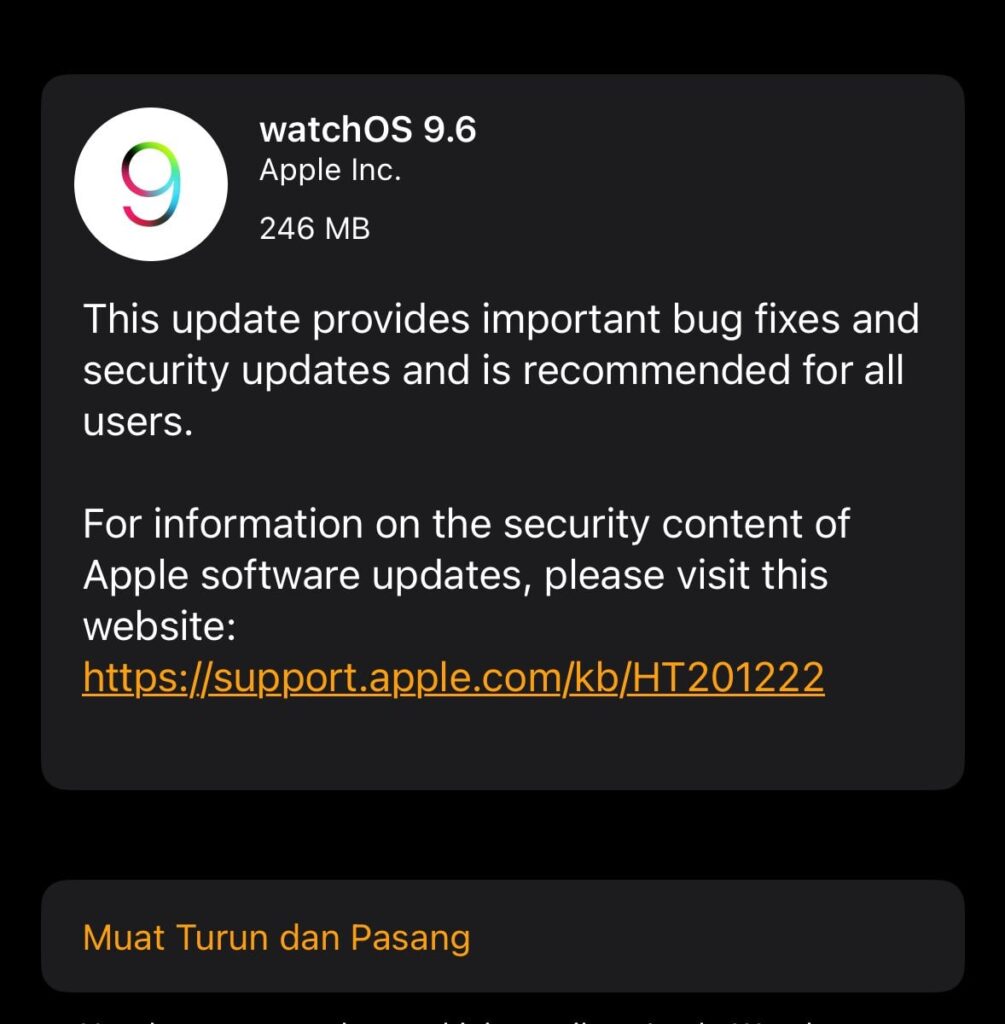 watchos 9.6 update