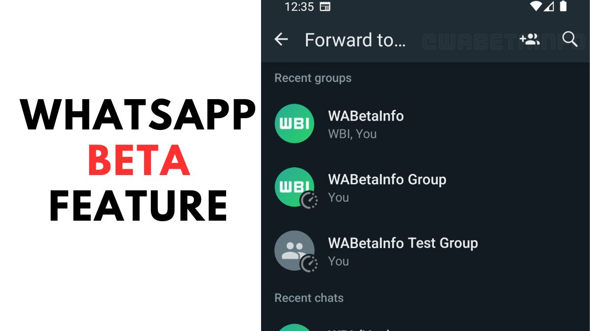 whatsapp beta forward group feature