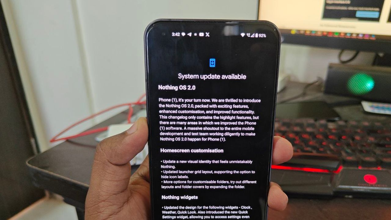 nothing os 2.0 update for phone 1