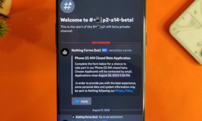 nothing phone (2) android 14 closed beta