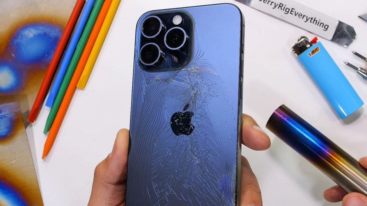 iPhone 15 Pro series back panel shattered