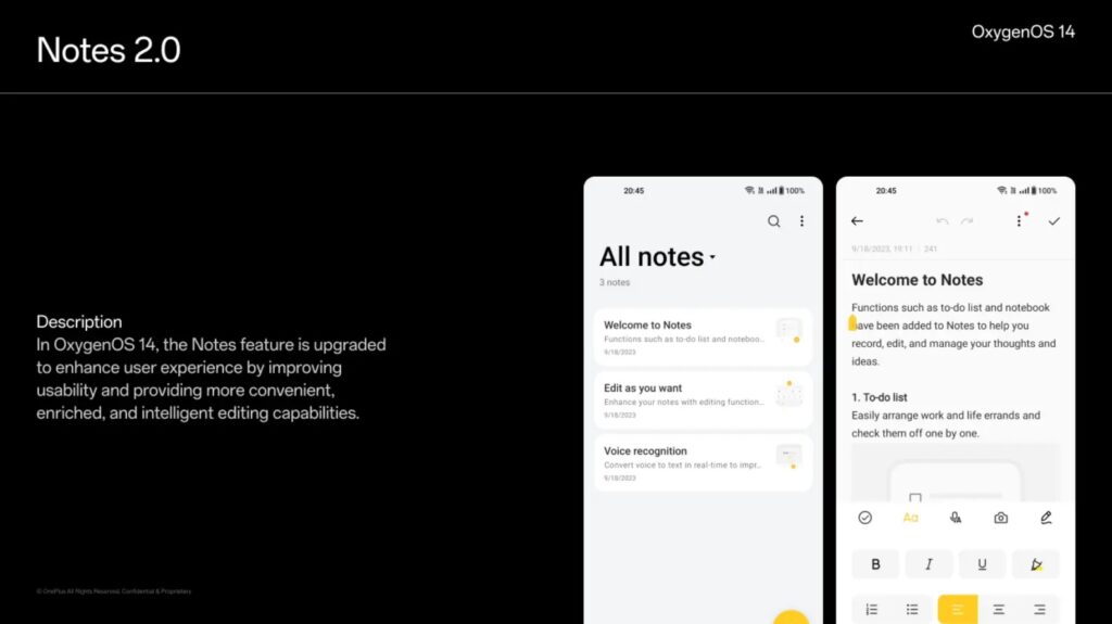 Notes 2.0 OxygenOS 14