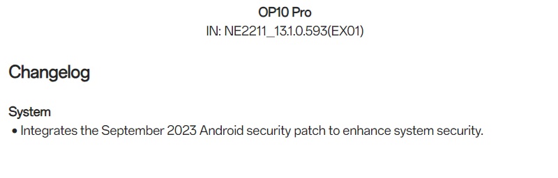 oneplus 10 pro september 2023 security patch changelog