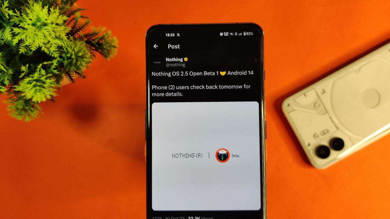 Nothing OS 2.5 Open Beta 1 Android 14 Update
