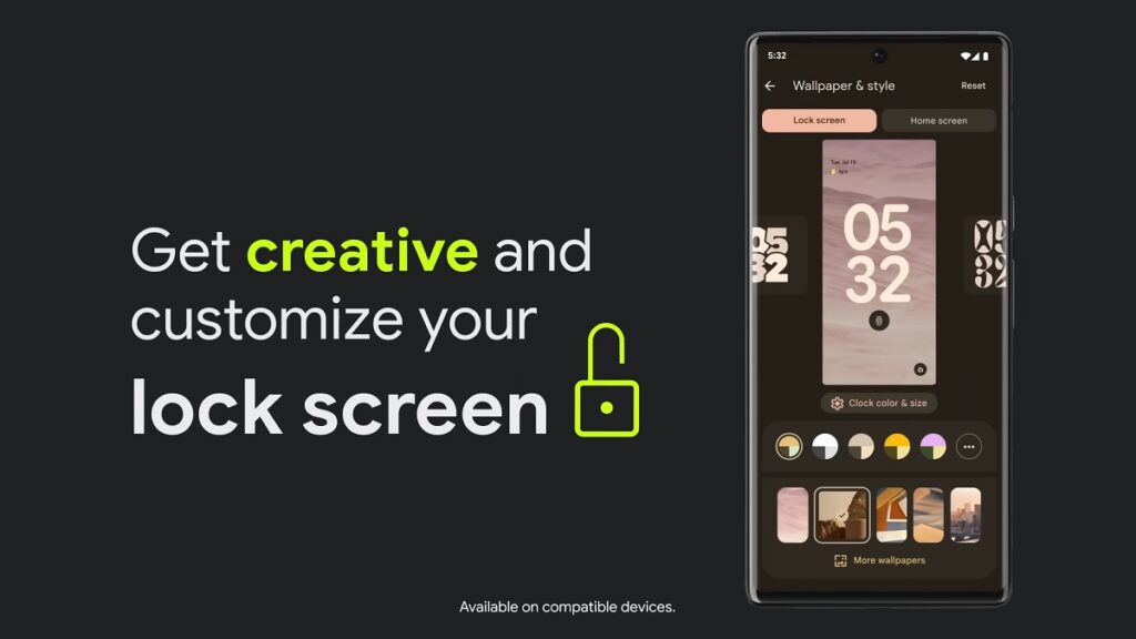 Lockscreen customization in android 14