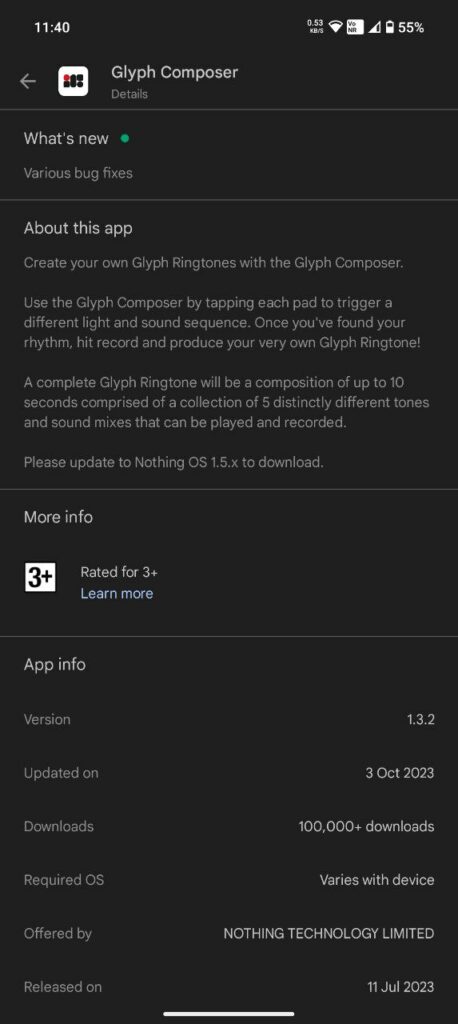 nothing glyph composer 1.3.2