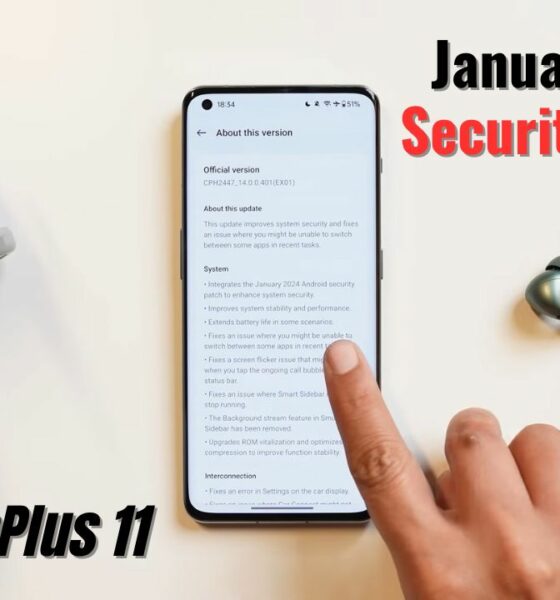 OnePlus 11 OxygenOS 14 Jnauary 2024 Security Update