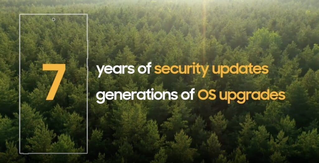 Samsung Galaxy S24 series 7 years of OS updates